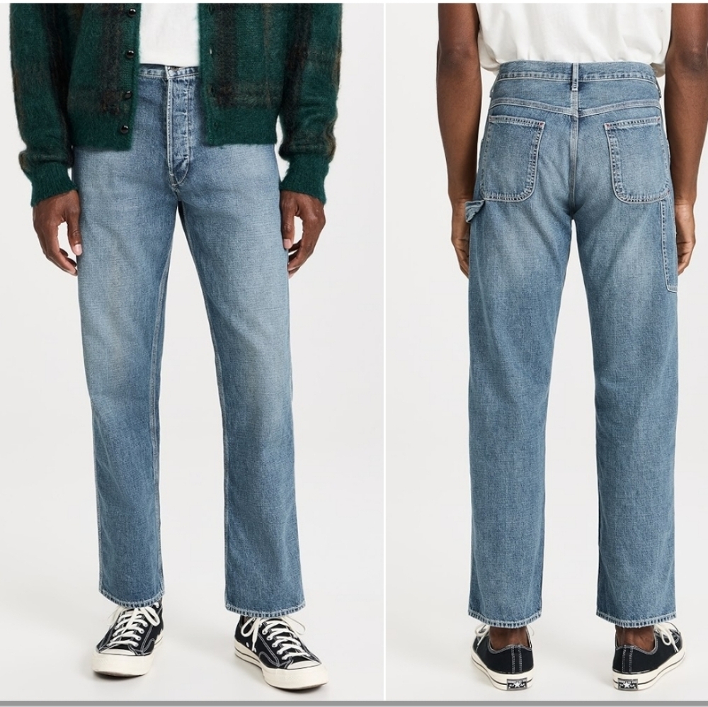 New Re/Done Modern Painter Faded Barn House Indigo Jeans